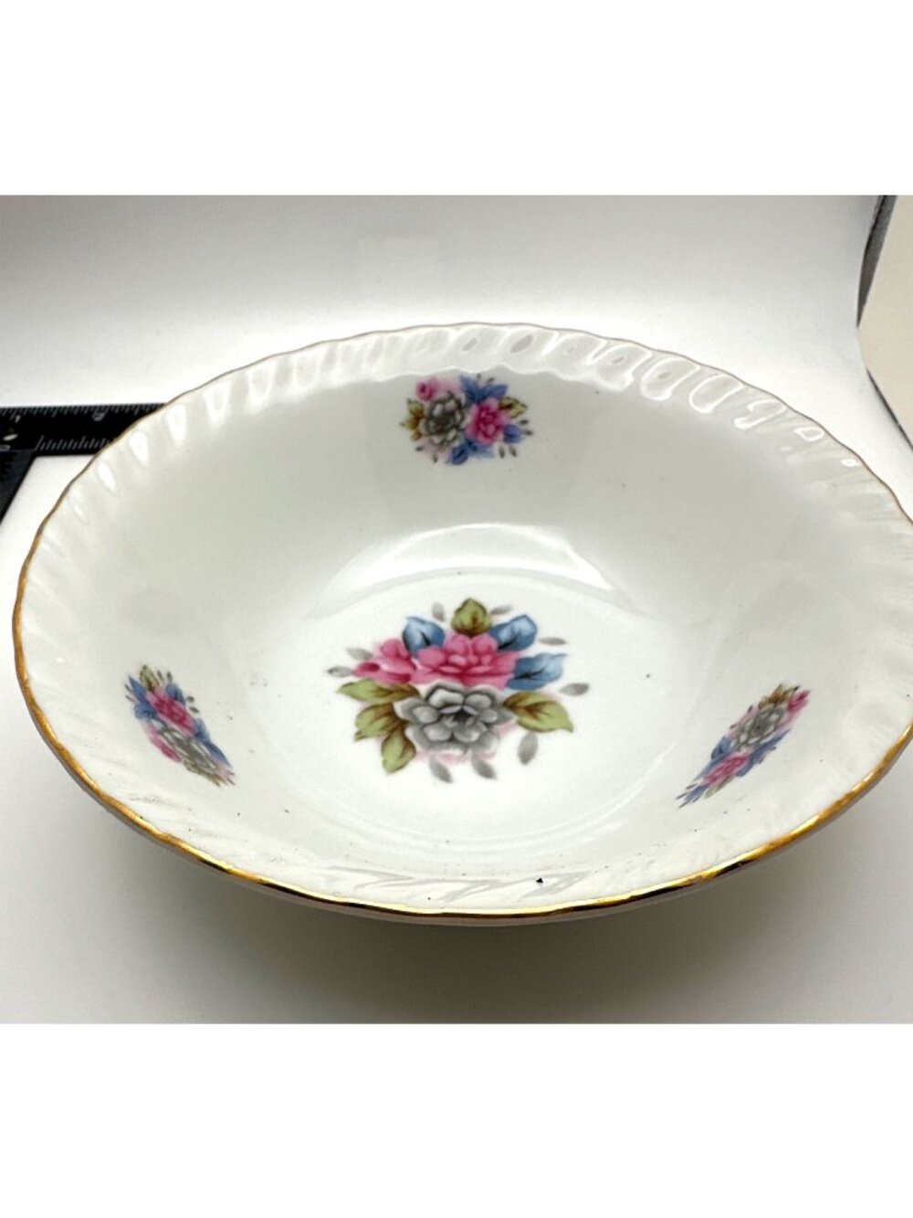 Vintage Betsons Floral Porcelain Bowl Japan Fine China Replacement White Pink 6"